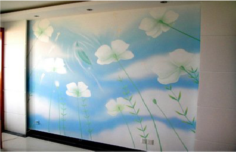 获嘉画墙绘怎么画好白云的蓬松感？