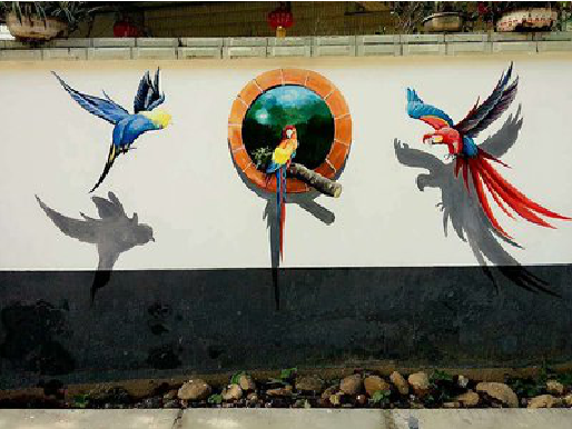 获嘉视觉错位-3D墙绘设计