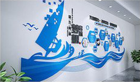 获嘉海浪主题文化墙如何设计？