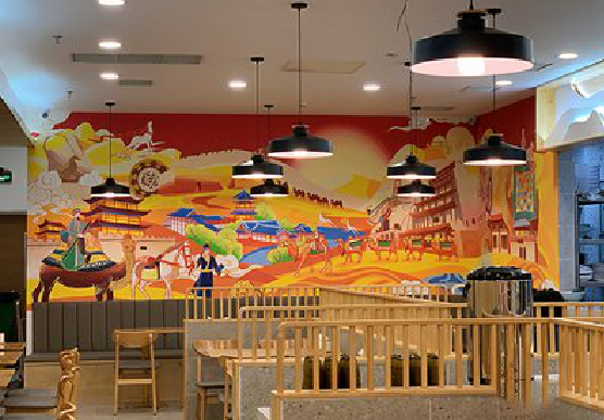 获嘉商业空间彩绘介绍。