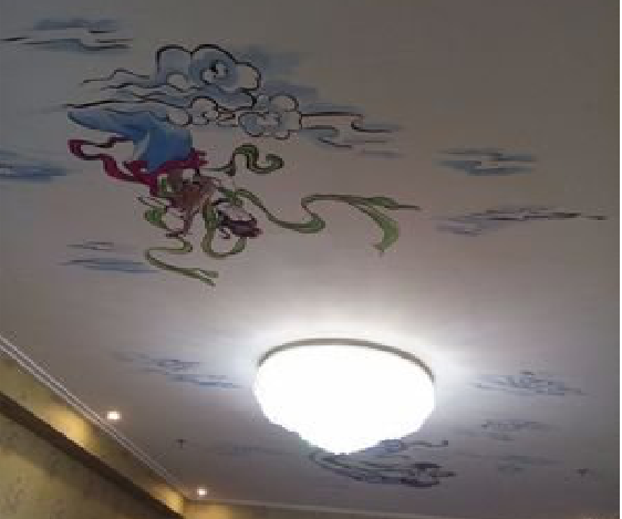 获嘉如何快速绘制天花板上的手绘墙？