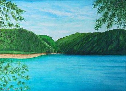 获嘉在墙绘中，如何绘画绿水青山？