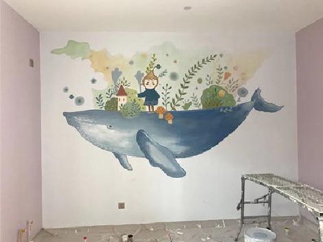 获嘉手绘墙的特点及优势。